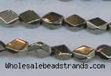 CPY651 15.5 inches 6*8mm pyrite gemstone beads wholesale