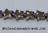 CPY658 15.5 inches 12*12mm star pyrite gemstone beads