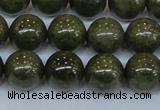 CPY755 15.5 inches 14mm round pyrite gemstone beads wholesale