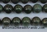 CPY763 15.5 inches 10mm round pyrite gemstone beads wholesale