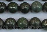 CPY765 15.5 inches 14mm round pyrite gemstone beads wholesale