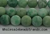 CQJ232 15.5 inches 8mm round matte Qinghai jade beads