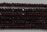 CRB100 15.5 inches 2*3.5mm faceted rondelle red garnet gemstone beads