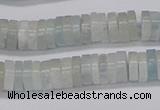 CRB1002 15.5 inches 2*6mm heishi aquamarine beads wholesale