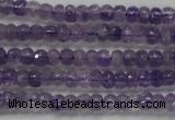 CRB102 15.5 inches 2.5*4mm faceted rondelle amethyst beads