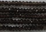 CRB103 15.5 inches 2.5*4mm faceted rondelle smoky quartz beads