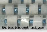 CRB1050 15.5 inches 4*6mm - 5*6mm faceted tyre aquamarine beads