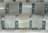 CRB1052 15.5 inches 7*9mm - 8*10mm faceted tyre aquamarine beads