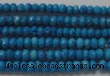 CRB107 15.5 inches 2.5*4mm faceted rondelle dyed turquoise beads