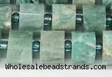 CRB1070 15.5 inches 7*9mm - 8*10mm faceted tyre amazonite beads