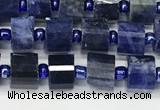 CRB1072 15.5 inches 4*6mm - 5*6mm faceted tyre sodalite beads