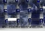 CRB1073 15.5 inches 5*8mm - 6*8mm faceted tyre sodalite beads