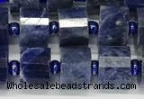 CRB1074 15.5 inches 7*9mm - 8*10mm faceted tyre sodalite beads