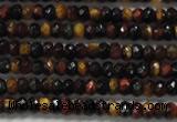 CRB108 15.5 inches 2.5*4mm faceted rondelle red & yellow tiger eye beads