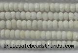 CRB109 15.5 inches 2.5*4mm faceted rondelle white agate beads