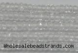 CRB112 15.5 inches 2.5*4mm faceted rondelle white crystal beads