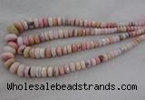 CRB1126 15.5 inches 5*8mm - 9*18mm faceted rondelle pink opal beads