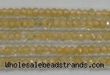 CRB114 15.5 inches 3*4.5mm faceted rondelle citrine gemstone beads