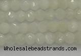 CRB1211 15.5 inches 4*6mm faceted rondelle white moonstone beads