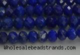 CRB1217 15.5 inches 4*6mm faceted rondelle lapis lazuli beads