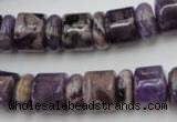 CRB130 15.5 inches 6*12mm & 10*12mm rondelle dogtooth amethyst beads