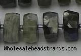 CRB1304 15.5 inches 8*16mm faceted rondelle labradorite beads