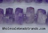 CRB1333 15.5 inches 7*14mm faceted rondelle lavender amethyst beads