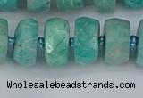 CRB1373 15.5 inches 7*14mm faceted rondelle amazonite beads