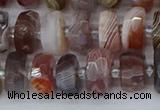 CRB1381 15.5 inches 6*10mm faceted rondelle botswana agate beads