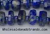 CRB1392 15.5 inches 6*12mm faceted rondelle lapis lazuli beads