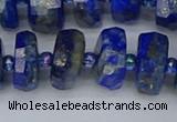 CRB1394 15.5 inches 8*16mm faceted rondelle lapis lazuli beads