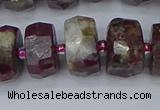 CRB1405 15.5 inches 8*18mm faceted rondelle tourmaline beads