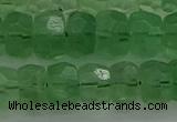 CRB1460 15.5 inches 6*10mm faceted rondelle green fluorite beads