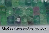 CRB1463 15.5 inches 4*6mm faceted rondelle fluorite beads