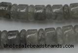 CRB178 15.5 inches 4*12mm – 8*12mm rondelle cloudy quartz beads