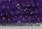 CRB1804 15.5 inches 4*6mm faceted rondelle amethyst beads