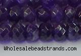 CRB1805 15.5 inches 5*8mm faceted rondelle amethyst beads