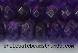 CRB1806 15.5 inches 6*10mm faceted rondelle amethyst beads