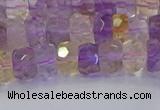 CRB1807 15.5 inches 4*6mm faceted rondelle ametrine beads