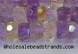 CRB1809 15.5 inches 6*10mm faceted rondelle ametrine beads