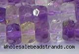 CRB1810 15.5 inches 6*12mm faceted rondelle ametrine beads