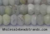 CRB1824 15.5 inches 5*7mm faceted rondelle aquamarine beads