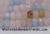 CRB1828 15.5 inches 4*6mm faceted rondelle morganite beads