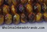 CRB1841 15.5 inches 5*8mm faceted rondelle yellow tiger eye beads