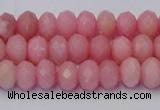 CRB1848 15.5 inches 4*6mm faceted rondelle pink opal beads