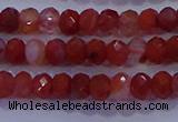 CRB1861 15.5 inches 2.5*4mm faceted rondelle south red agate beads