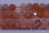 CRB1873 15.5 inches 2.5*4mm faceted rondelle sunstone beads