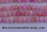 CRB1875 15.5 inches 2*3mm faceted rondelle pink opal beads