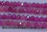 CRB1878 15.5 inches 2*3mm faceted rondelle red tourmaline beads