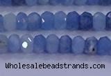 CRB1891 15.5 inches 3*5mm faceted rondelle aquamarine beads